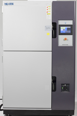Chambre de essai économiseuse d'énergie de choc thermique de deux zones avec l'écran tactile à faible bruit et de couleur